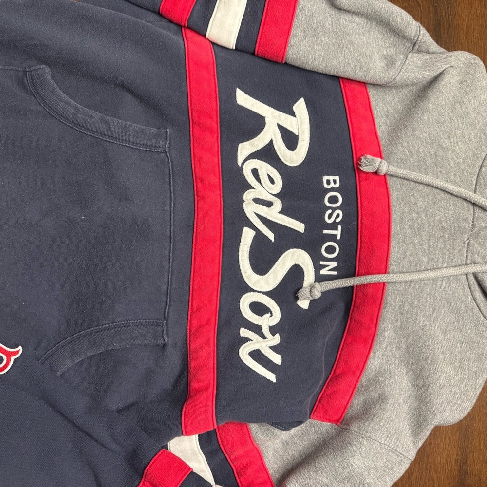 Mitchell & Ness Gray Hoodie with Red Tag